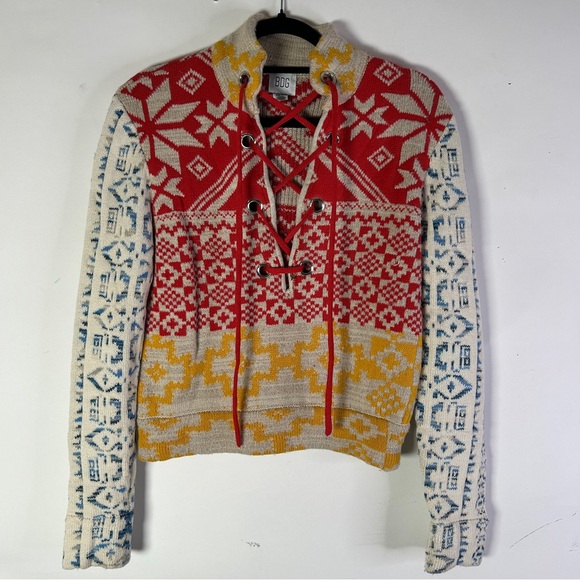 Urban Outfitters BDG Rian Lace-Up Sweater - Picture 2 of 5
